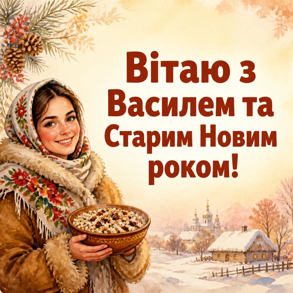 привітання з василем та старим новим роком