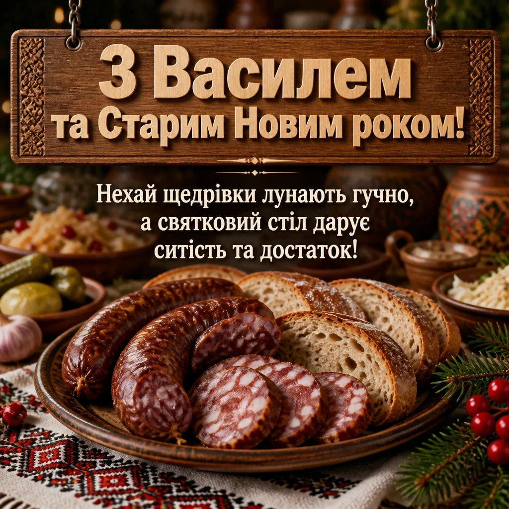привітання з василем та старим новим роком