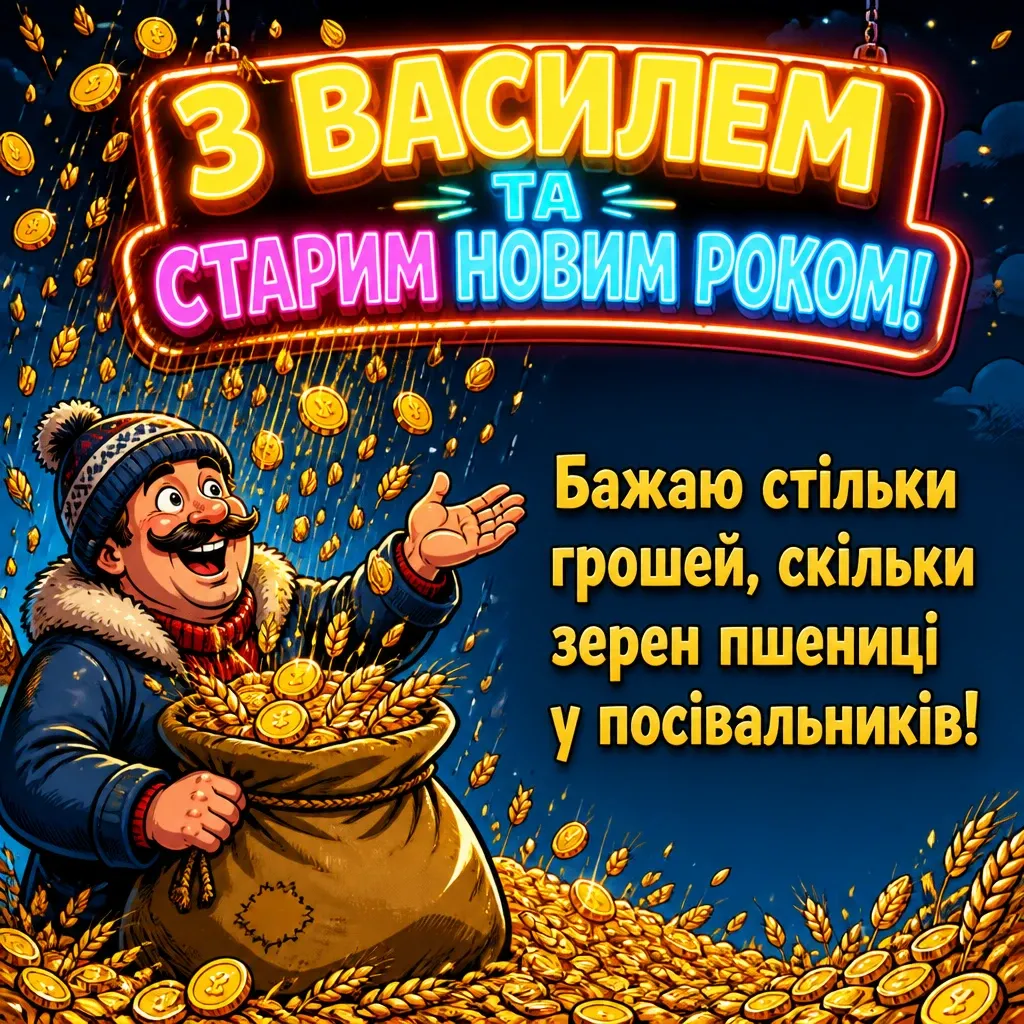 привітання з василем та старим новим роком