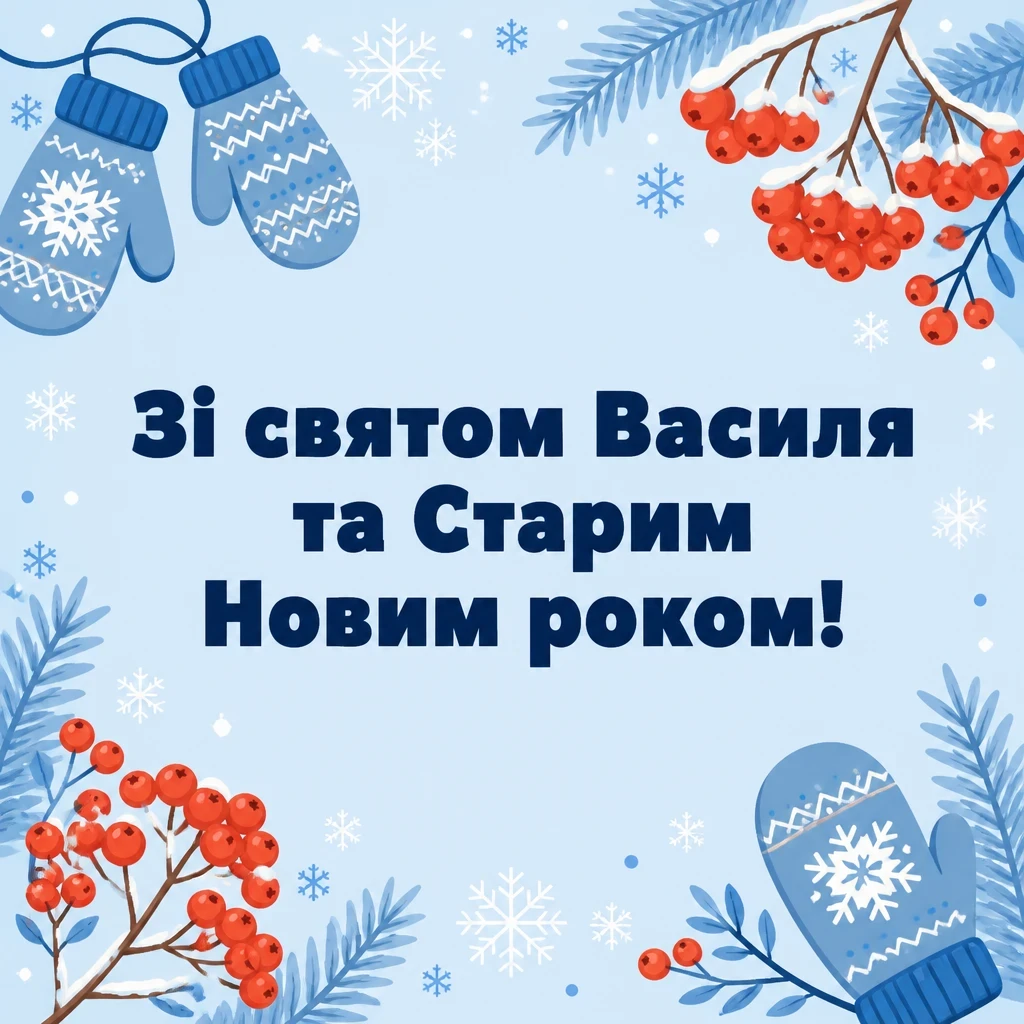 привітання з василем та старим новим роком