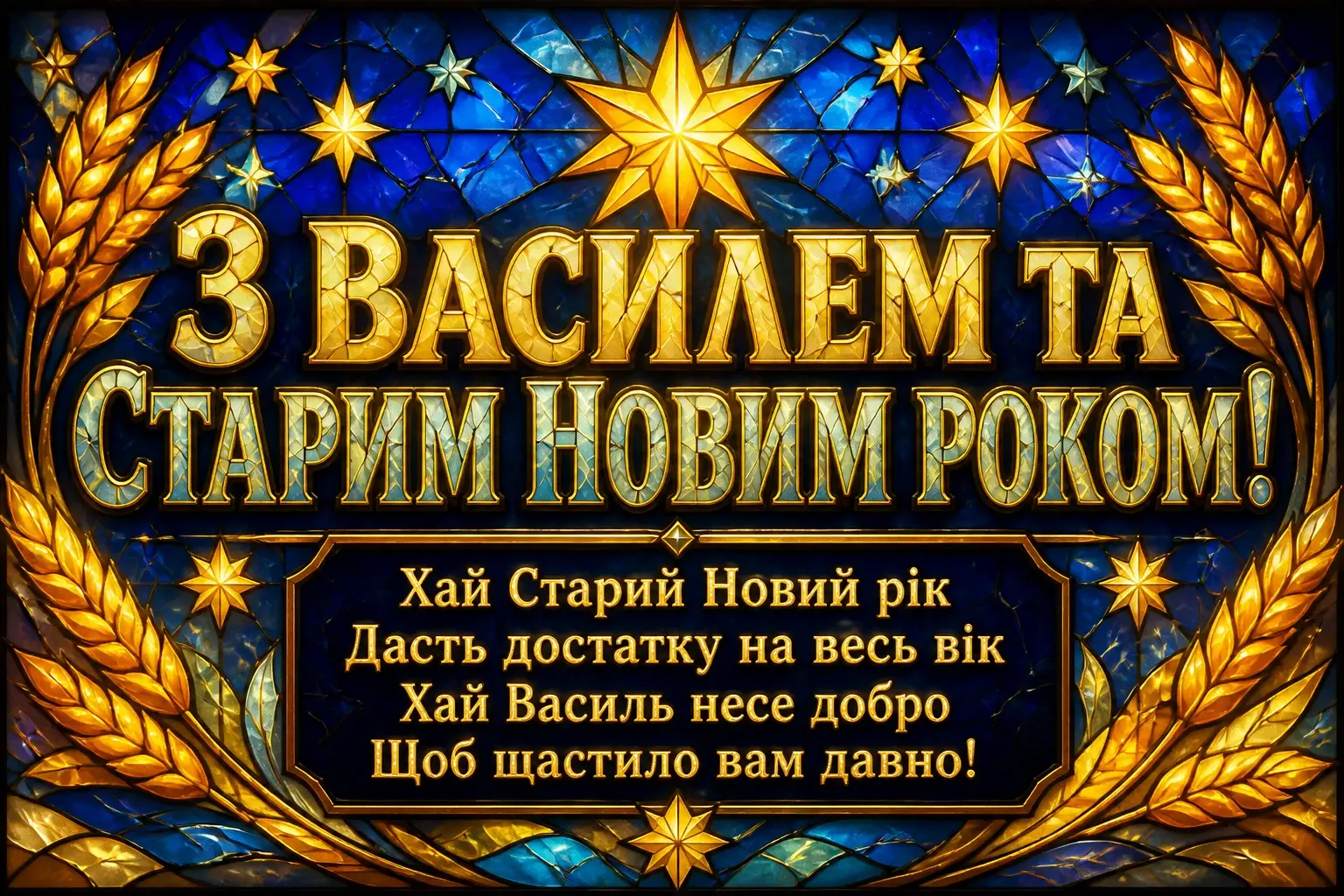 привітання з василем та старим новим роком