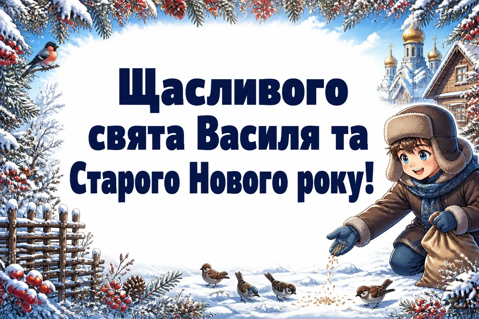 привітання з василем та старим новим роком