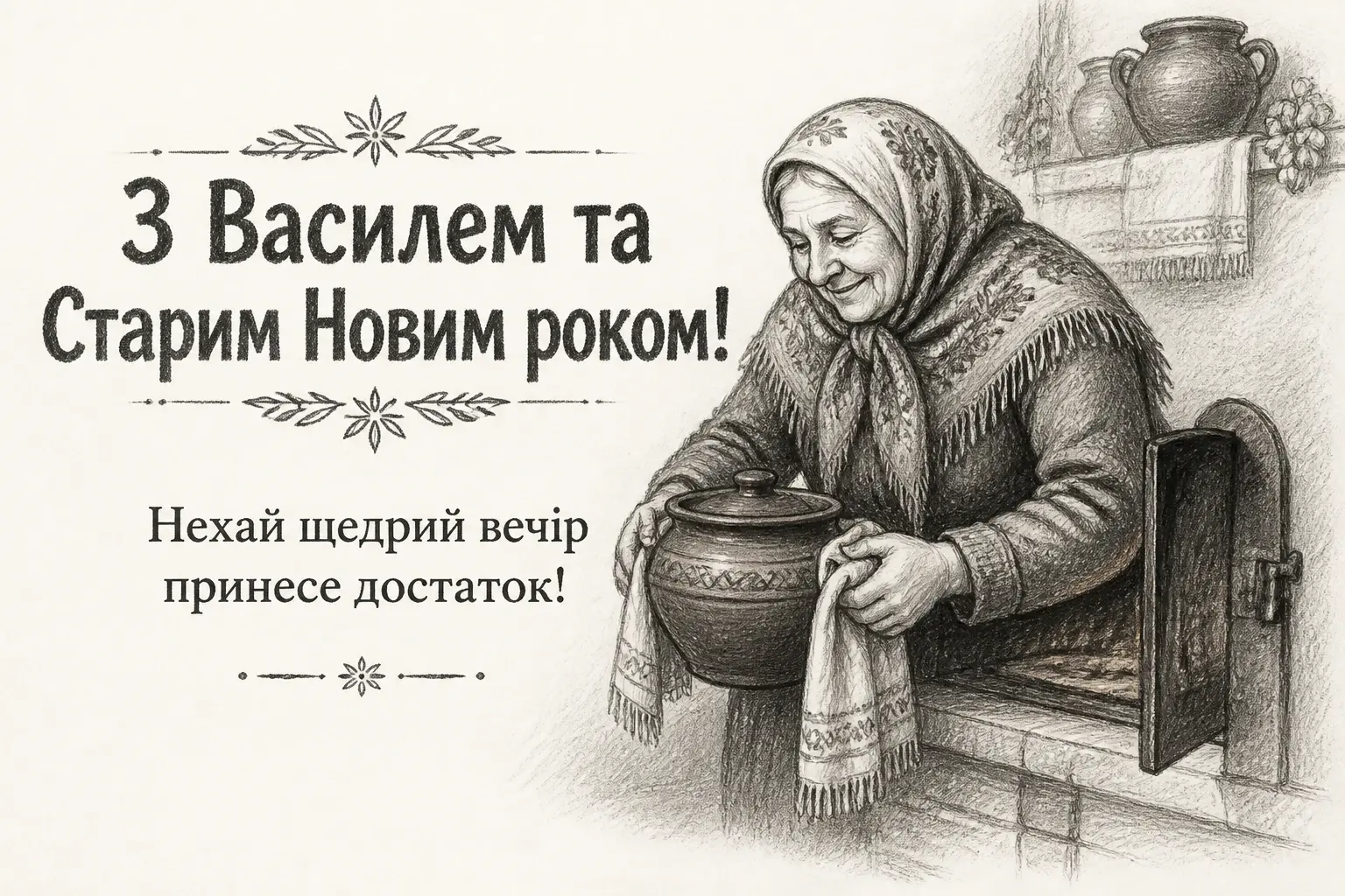привітання з василем та старим новим роком