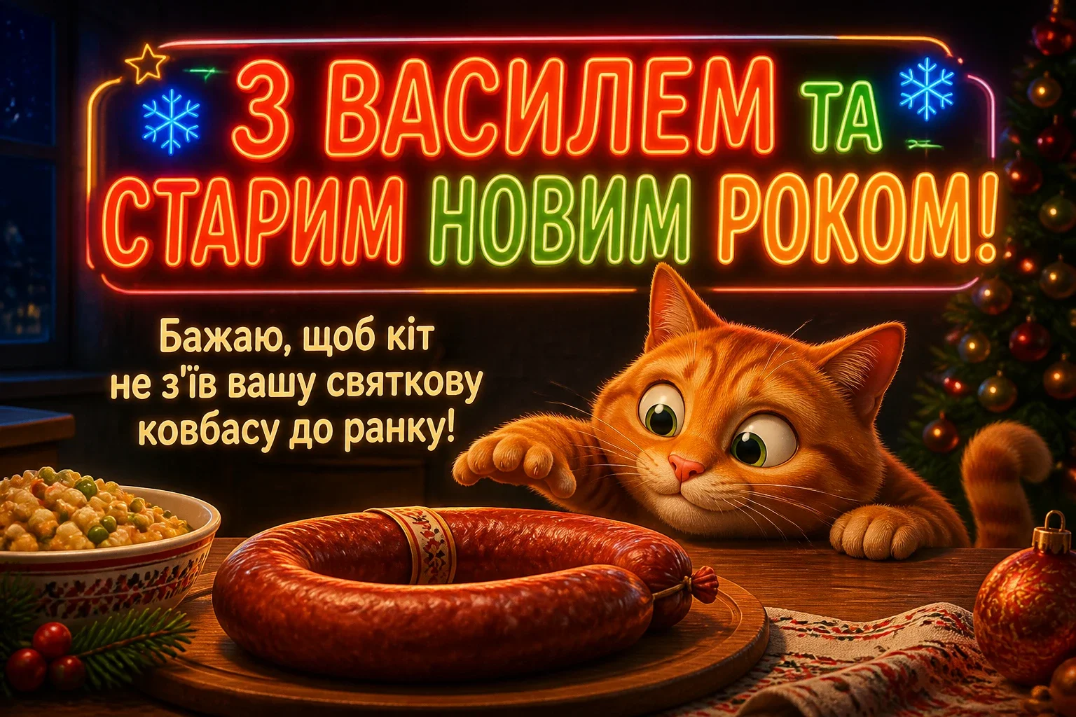 привітання з василем та старим новим роком