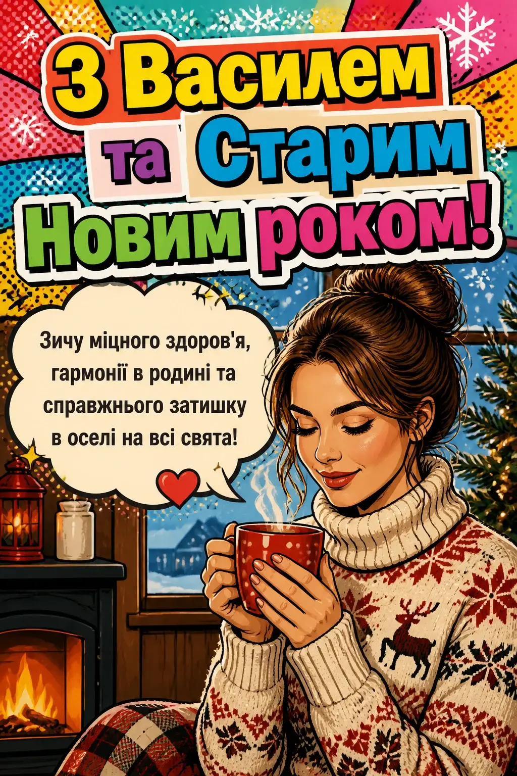привітання з василем та старим новим роком