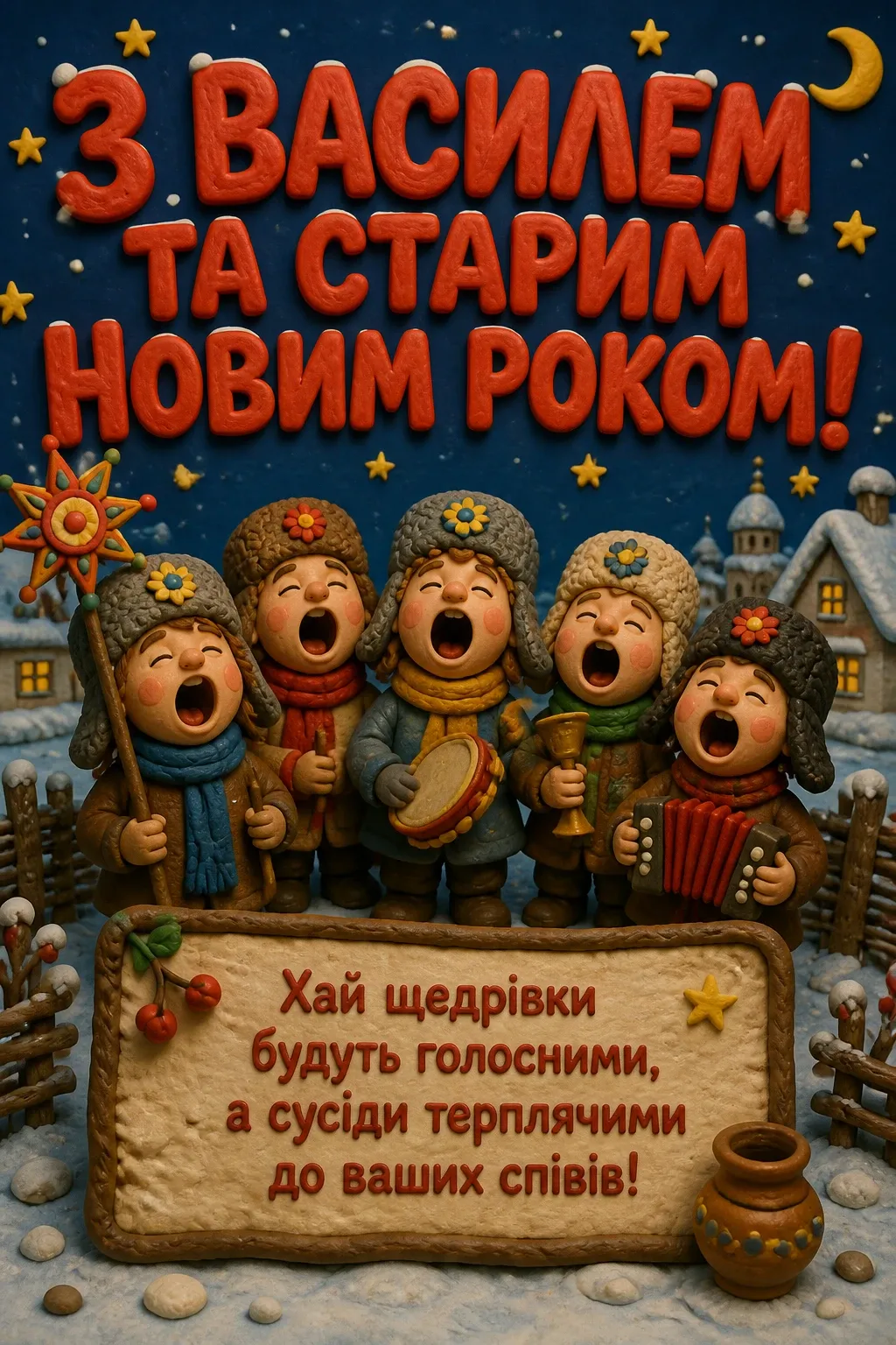 привітання з василем та старим новим роком