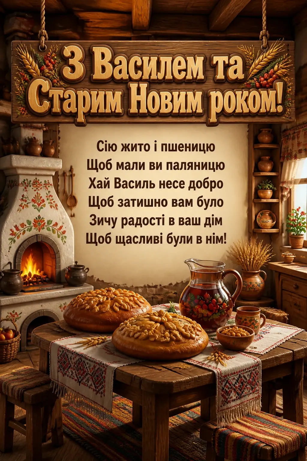привітання з василем та старим новим роком