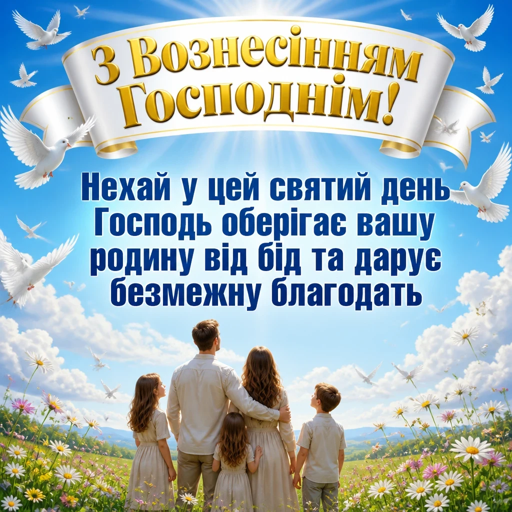 привітання з вознесінням господнім українською