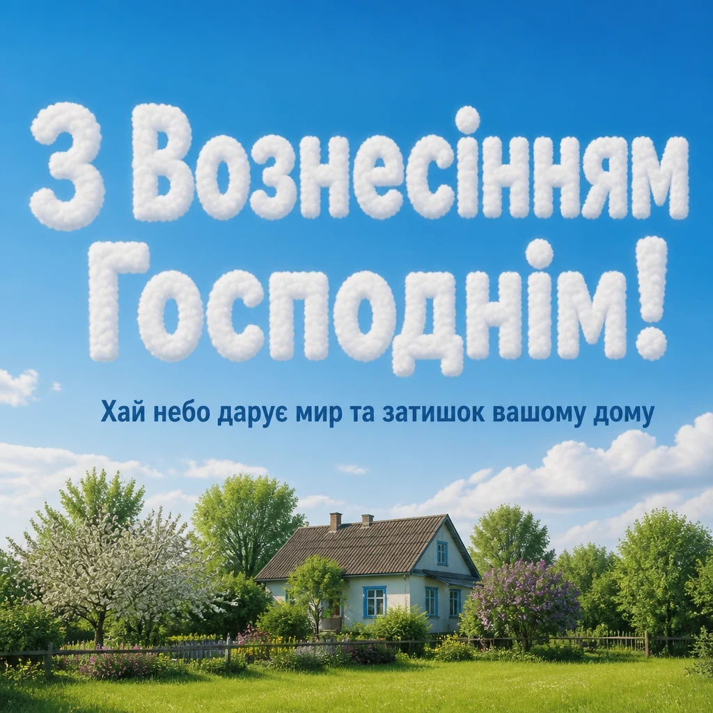привітання з вознесінням господнім українською
