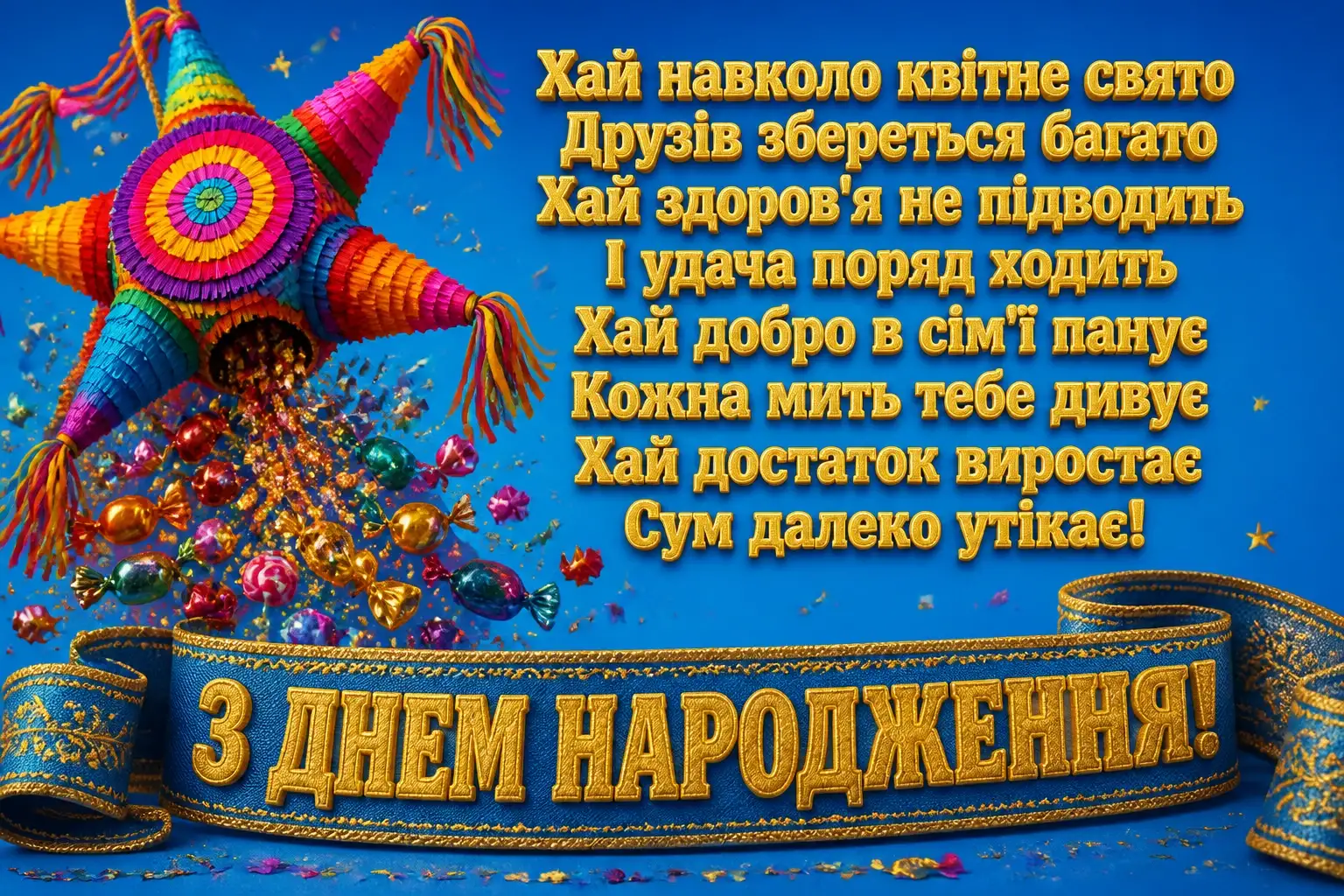 привітання з днем народження короткі