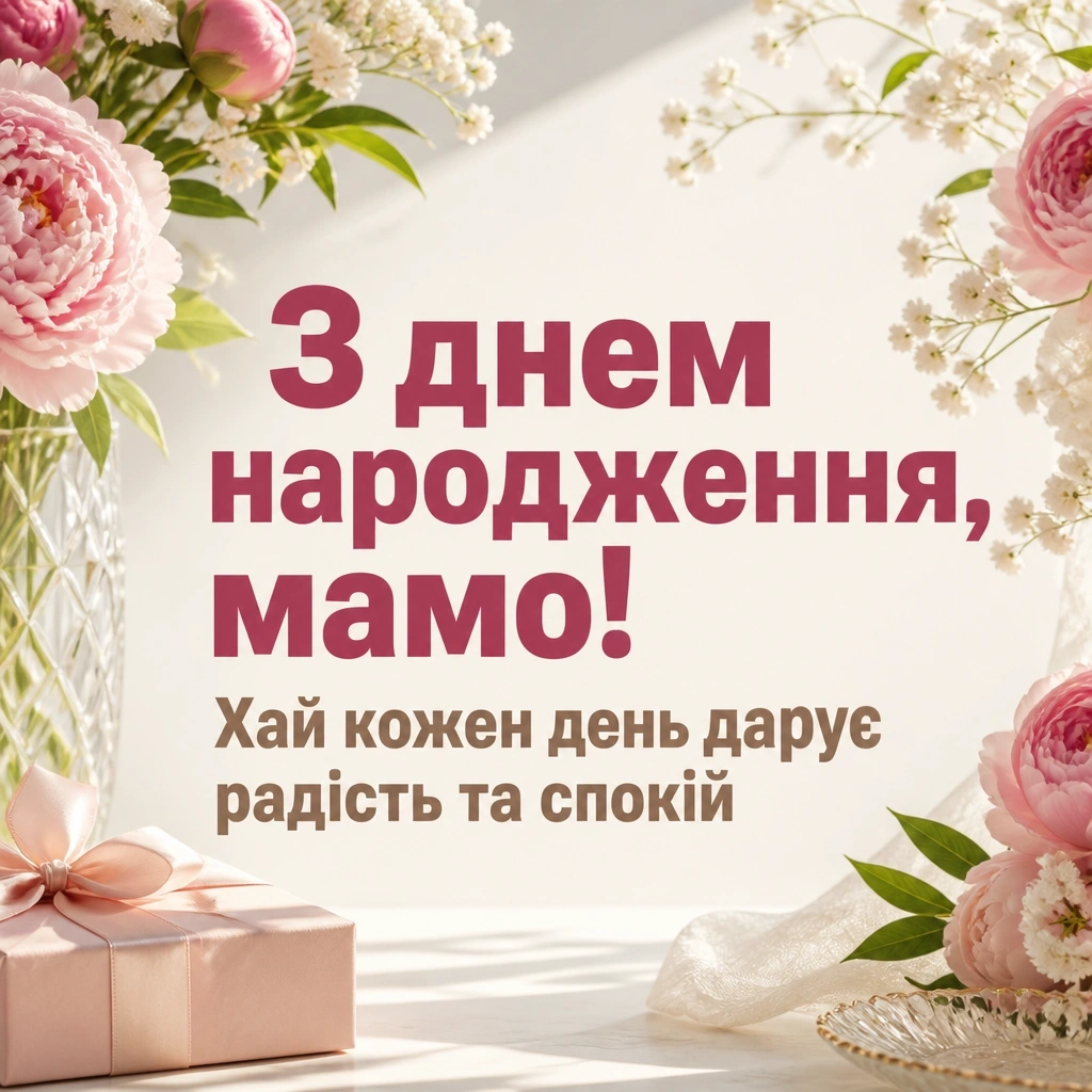 привітання маму з днем народження