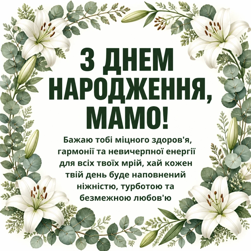 привітання маму з днем народження