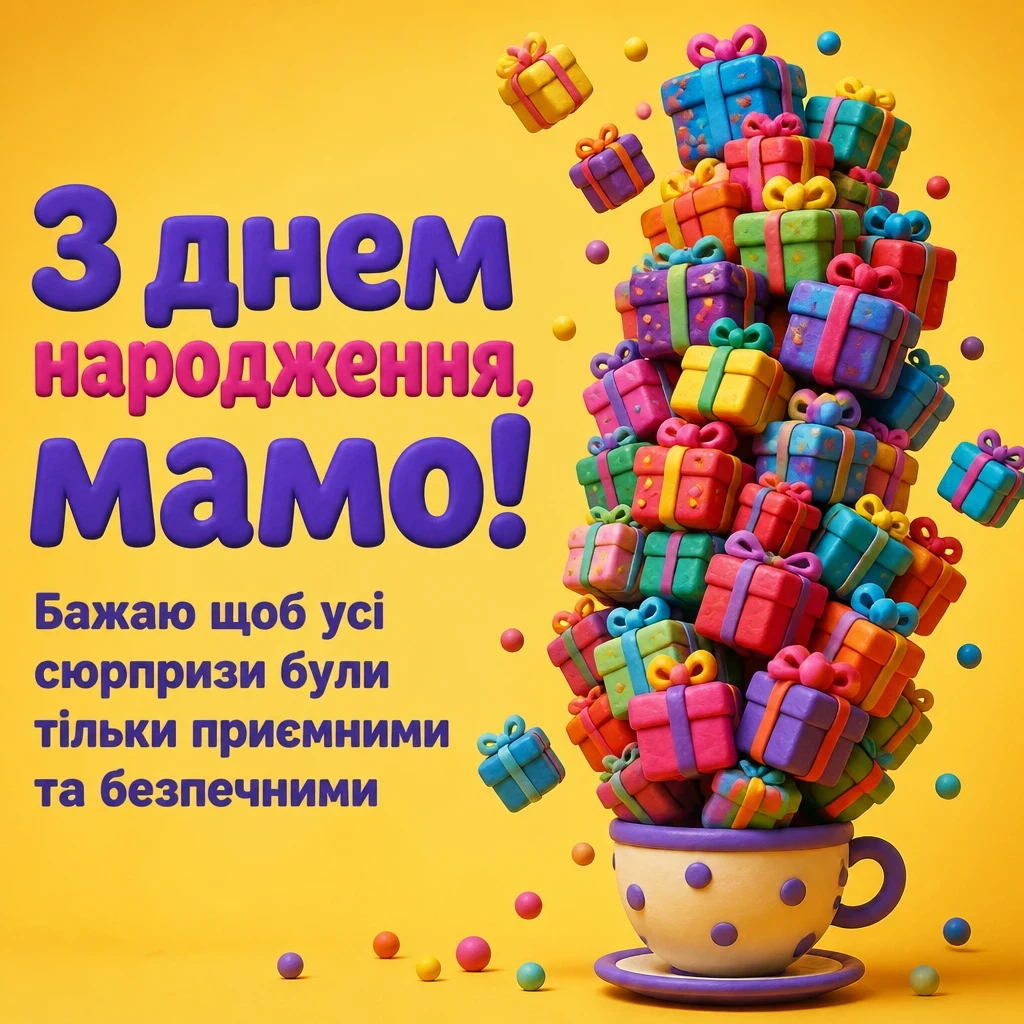 привітання маму з днем народження