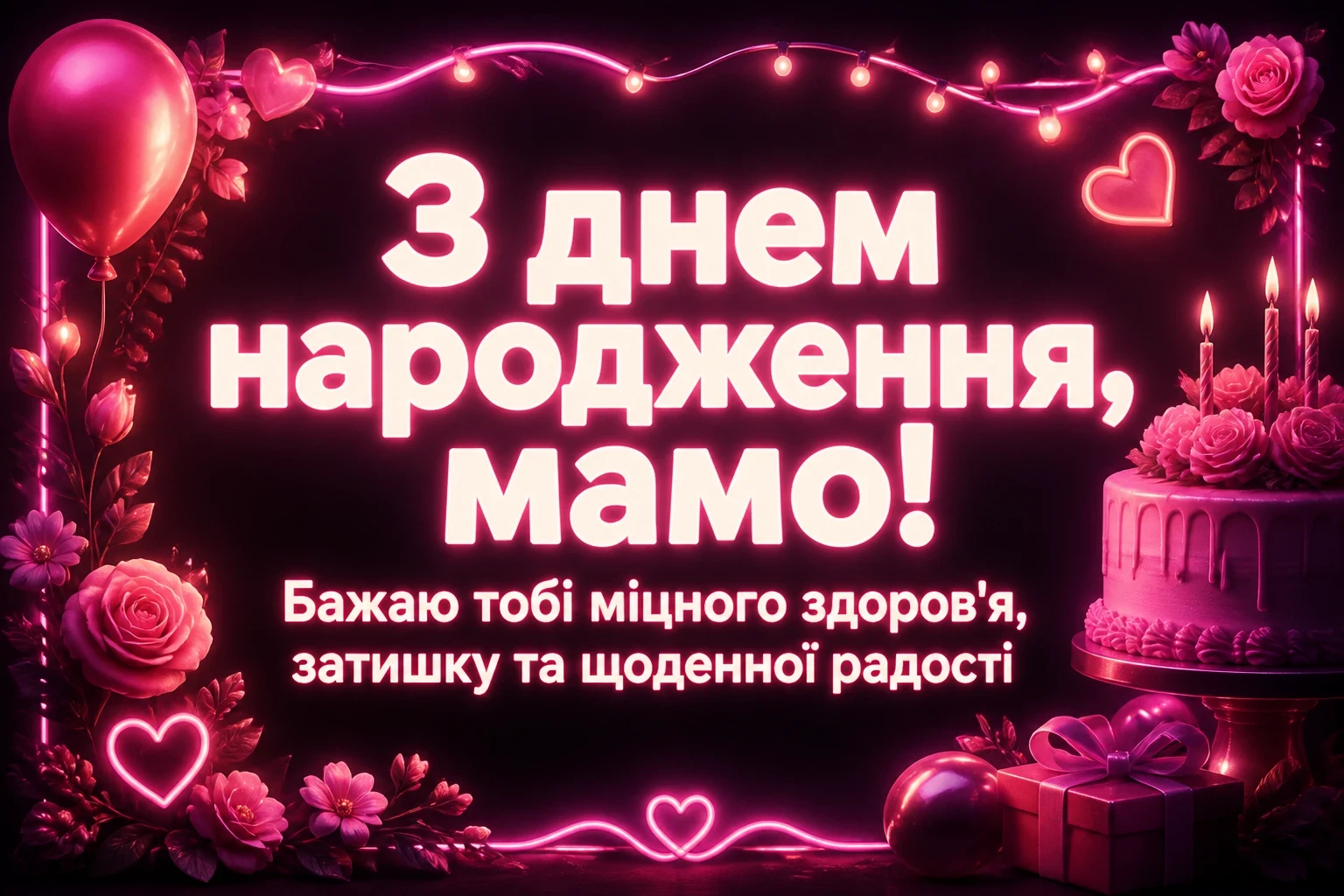 привітання маму з днем народження