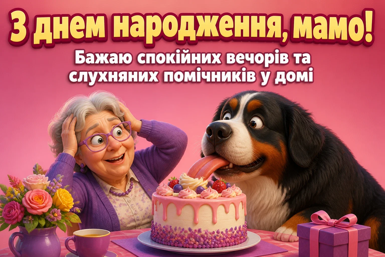 привітання маму з днем народження