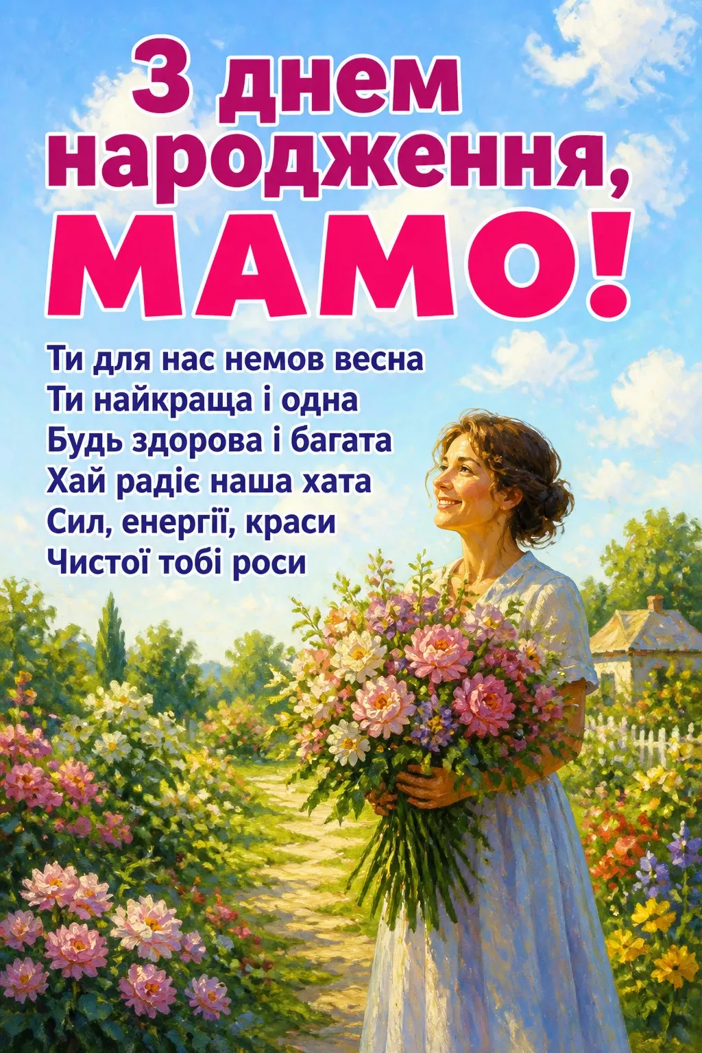 привітання маму з днем народження