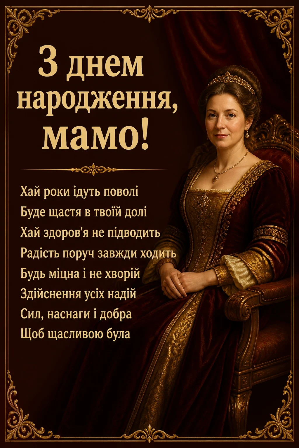 привітання маму з днем народження