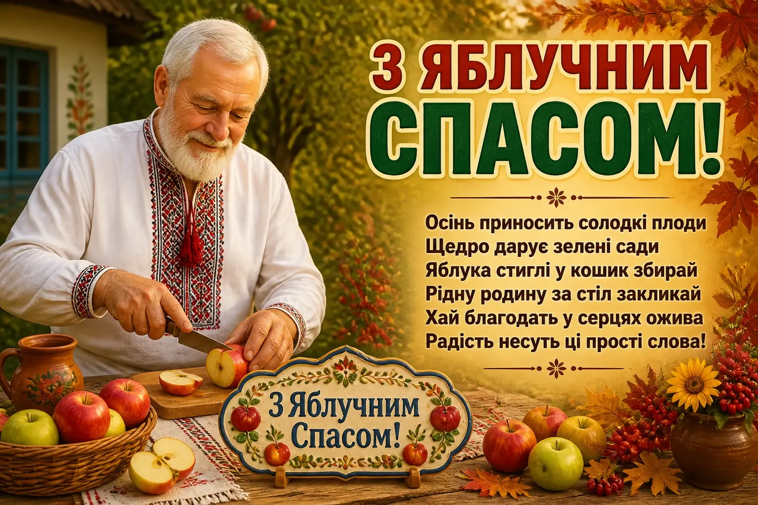 яблучним спасом привітання з спасом яблучним спасом привітання з спасом