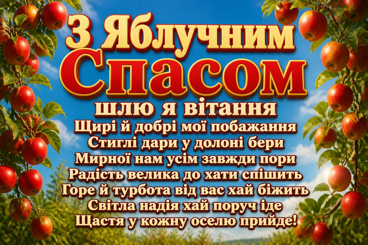 яблучним спасом привітання з спасом яблучним спасом привітання з спасом