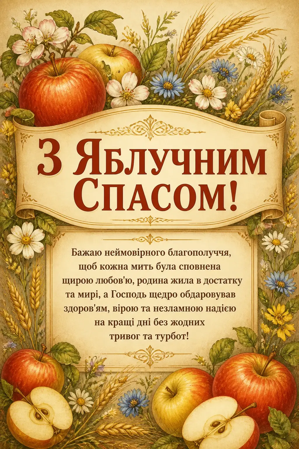 яблучним спасом привітання з спасом яблучним спасом привітання з спасом