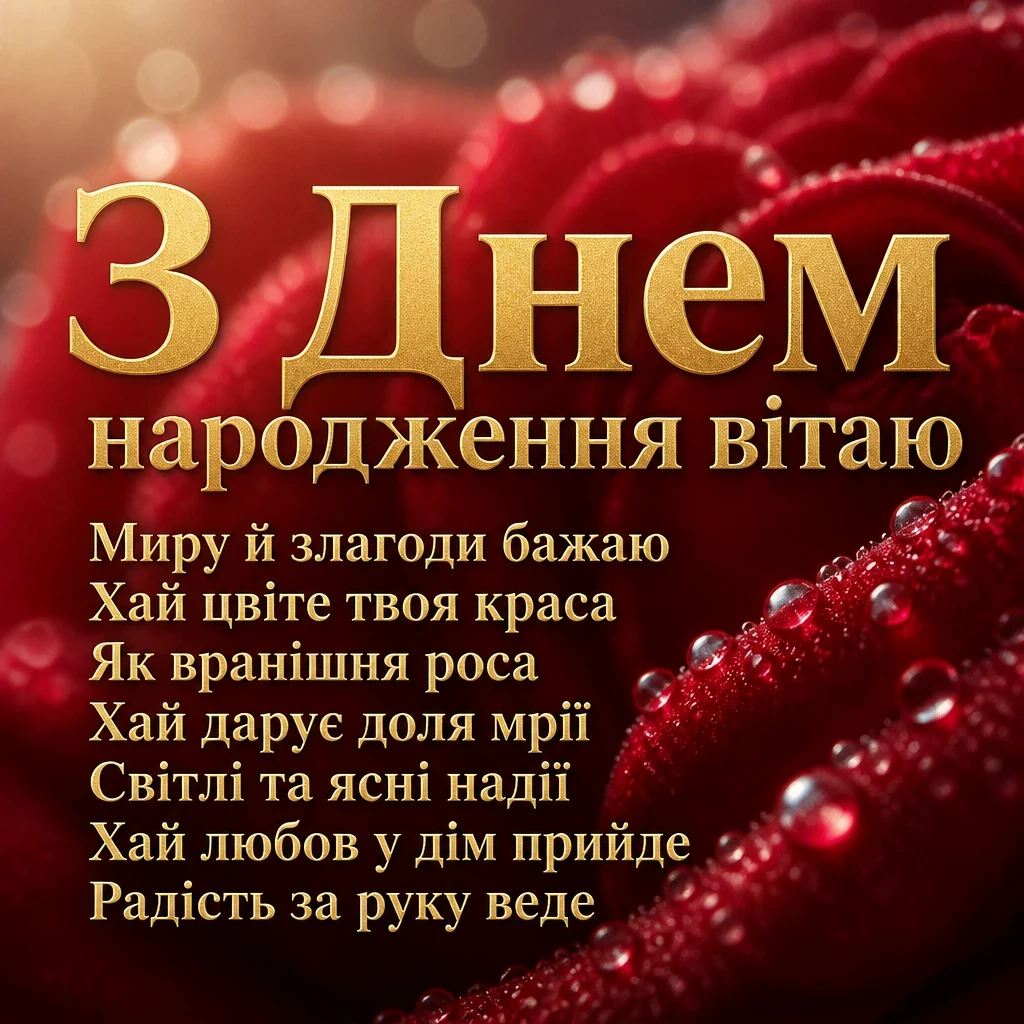 гарне привітання з днем народження жінці