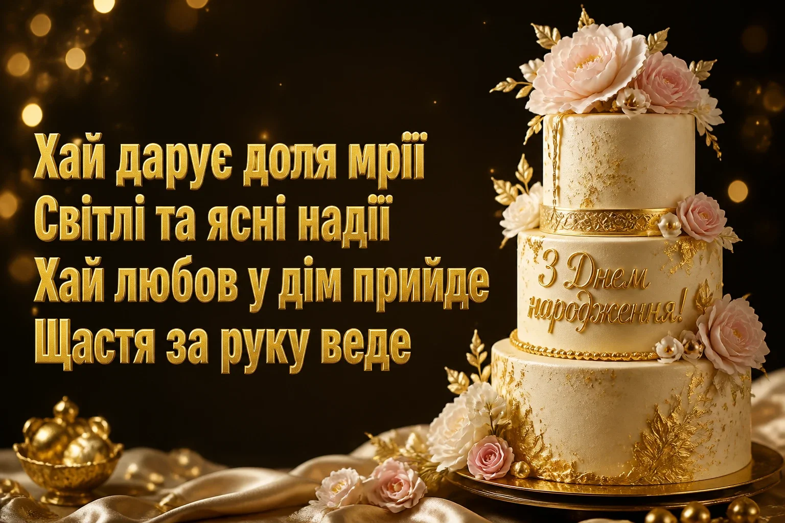 гарне привітання з днем народження жінці