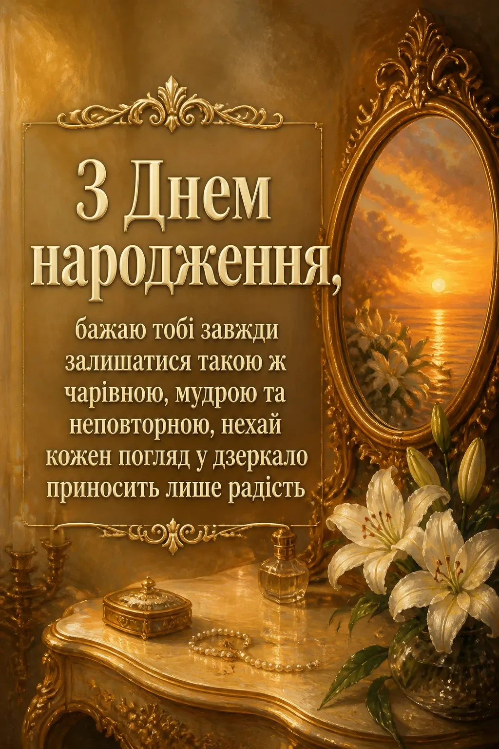 гарне привітання з днем народження жінці