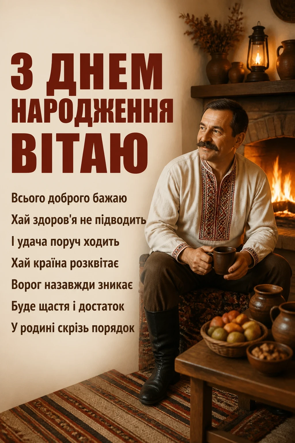 привітання з днем народження мужчині патріотичні