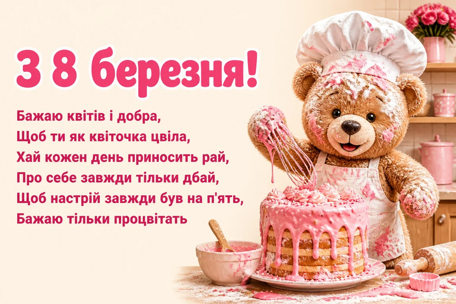 привітання з 8 березня прикольні