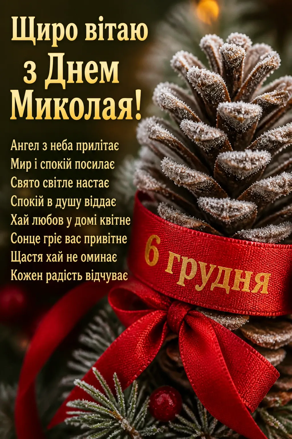 привітання з днем святого миколая 6 грудня привітання з днем святого миколая 6 грудня