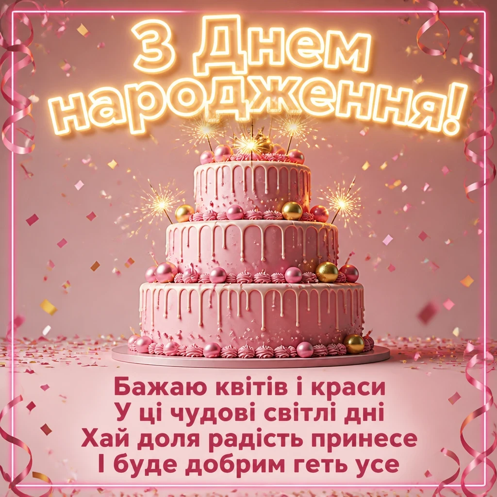 привітання з днем народження для дівчаток