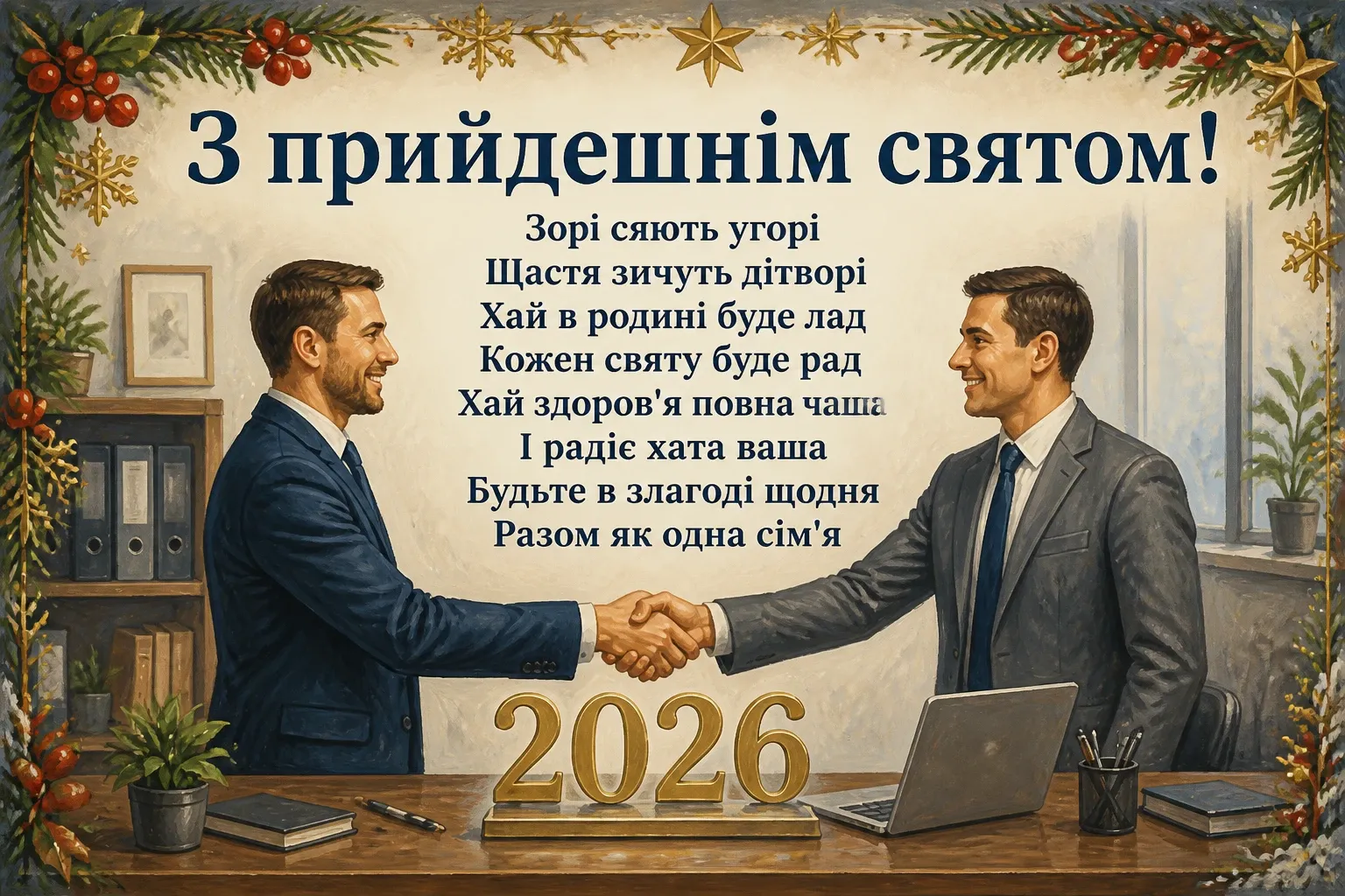 привітання з наступаючим новим роком 2026 привітання з наступаючим новим роком 2026