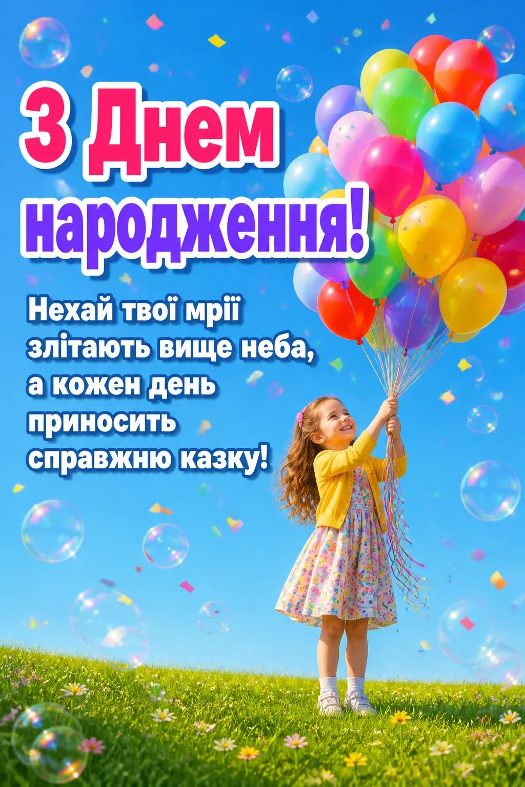 привітання з днем народження для дівчаток