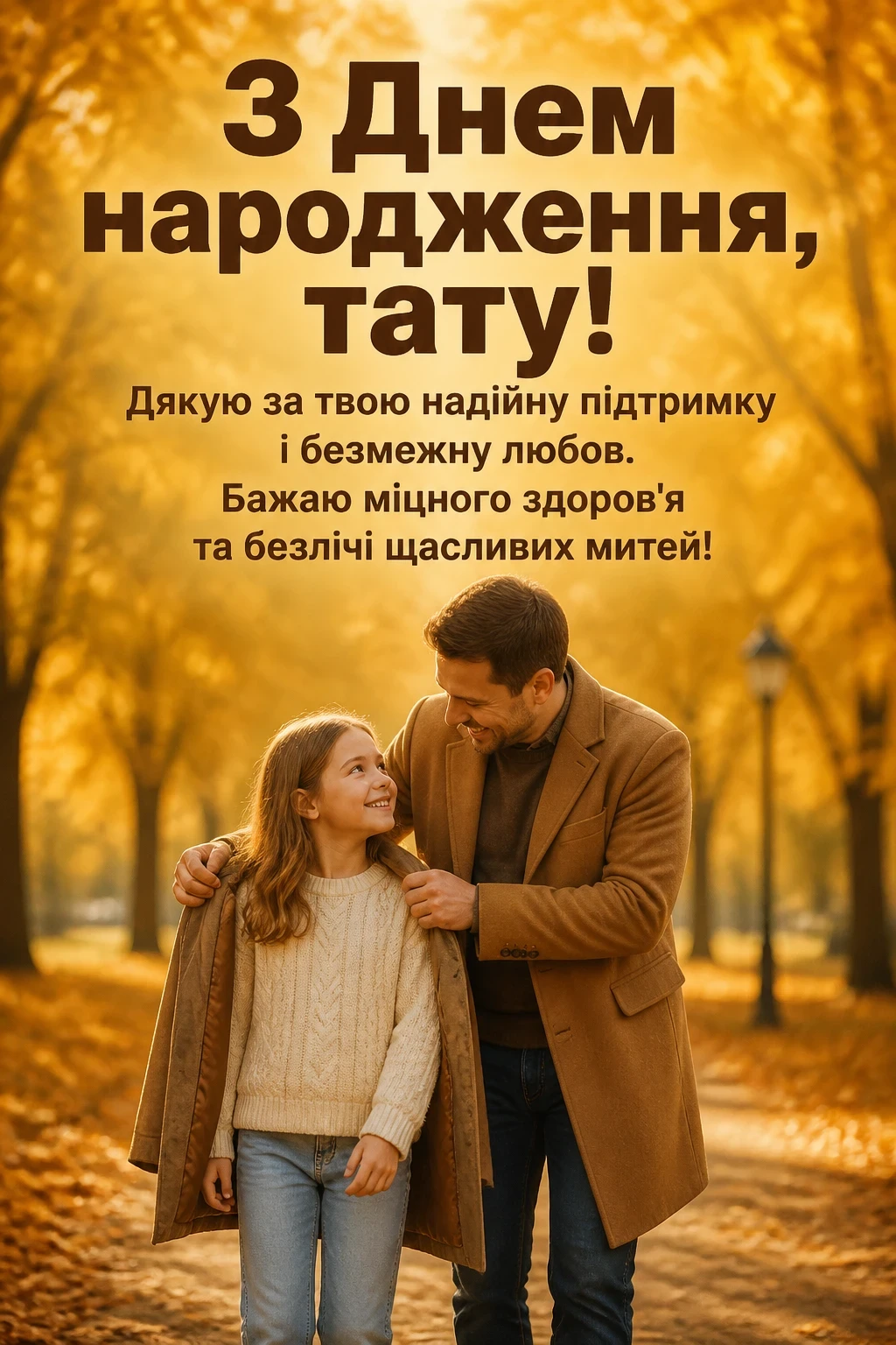 привітання з днем народження татові від дочки