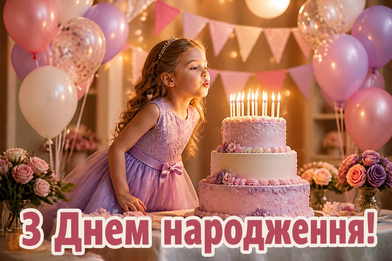 привітання з днем народження для дівчаток