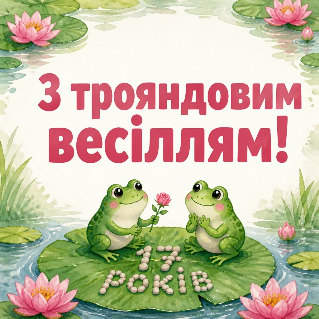 17 років трояндове весілля привітання