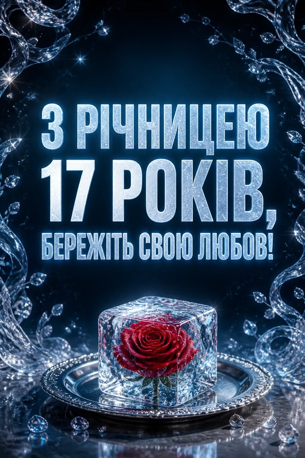 17 років трояндове весілля привітання