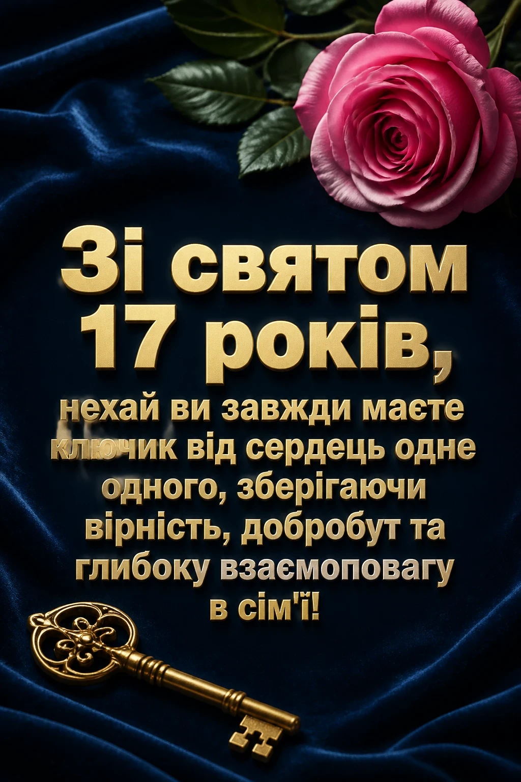 17 років трояндове весілля привітання