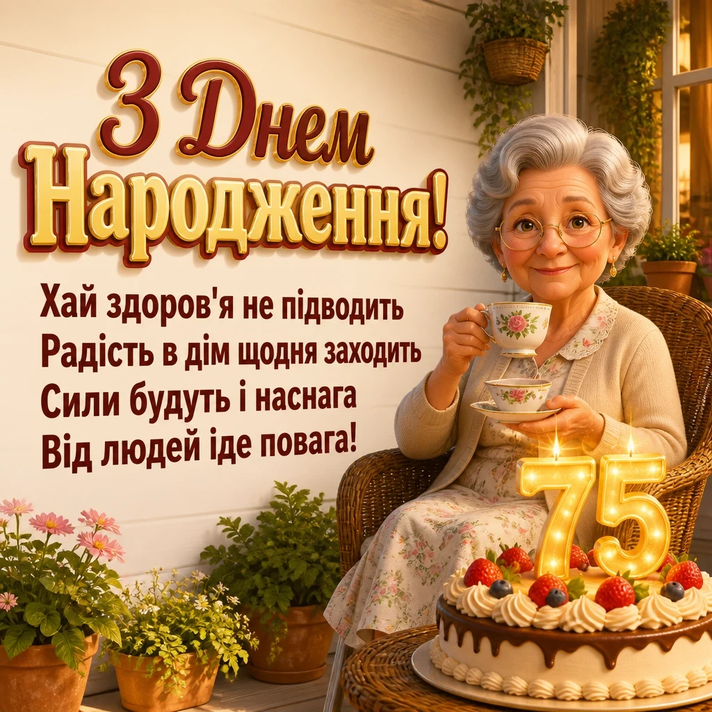 привітання з 75 річчям жінці