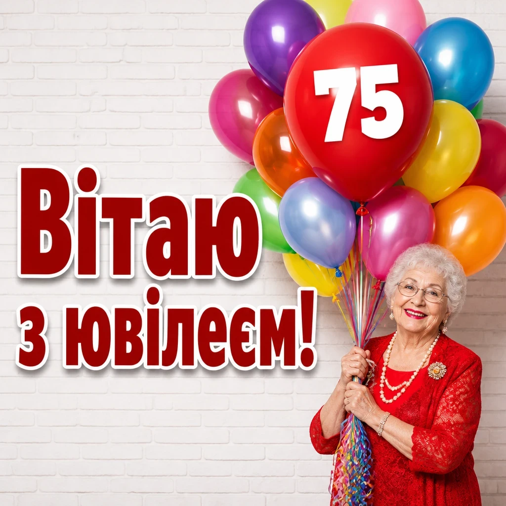привітання з 75 річчям жінці