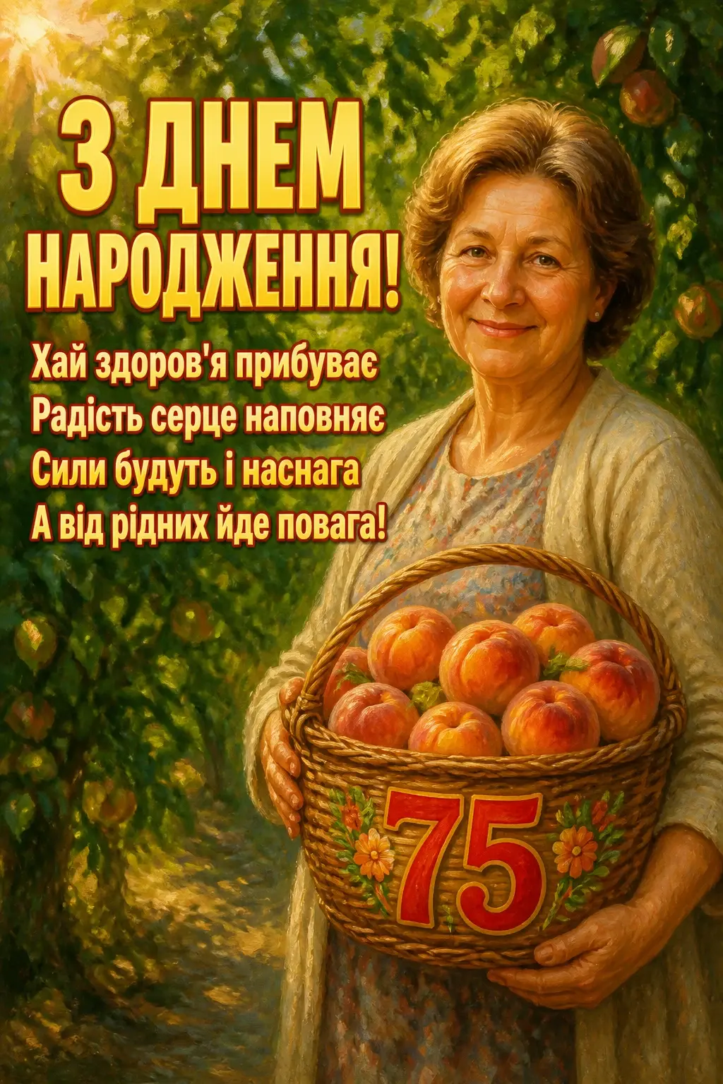 привітання з 75 річчям жінці